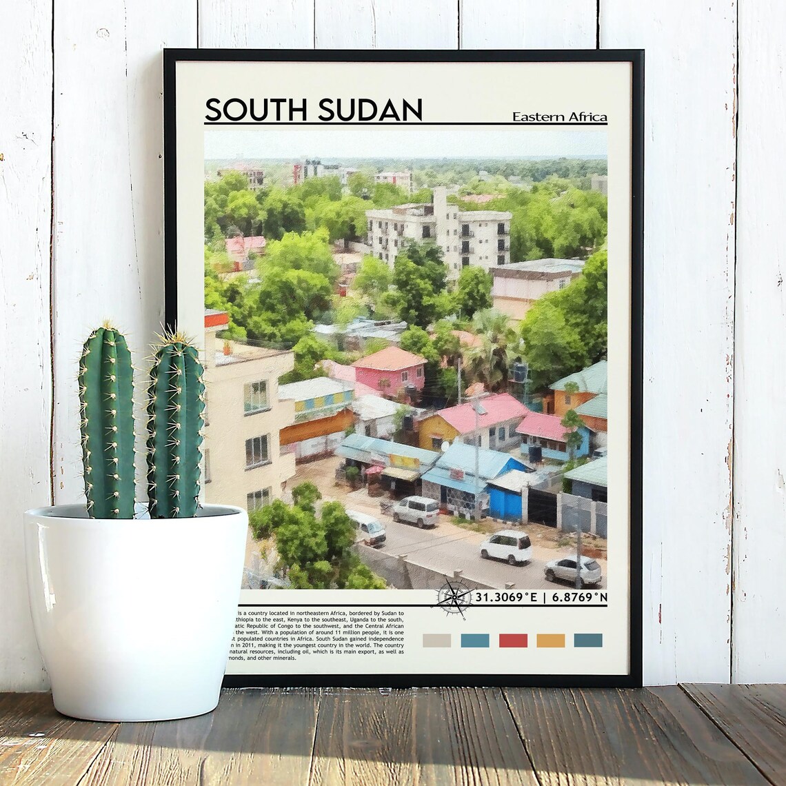 South Sudan Print South Sudan Poster South Sudan Wall Art South Sudan Travel South Sudan Art Print South Sudan Artwork Juba Poster - Image 2