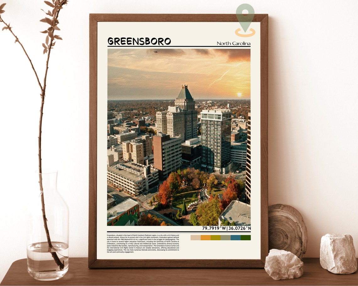 Greensboro Art Greensboro Artwork Greensboro Map Greensboro Photo Greensboro Poster Greensboro Print Greensboro North Carolina Art