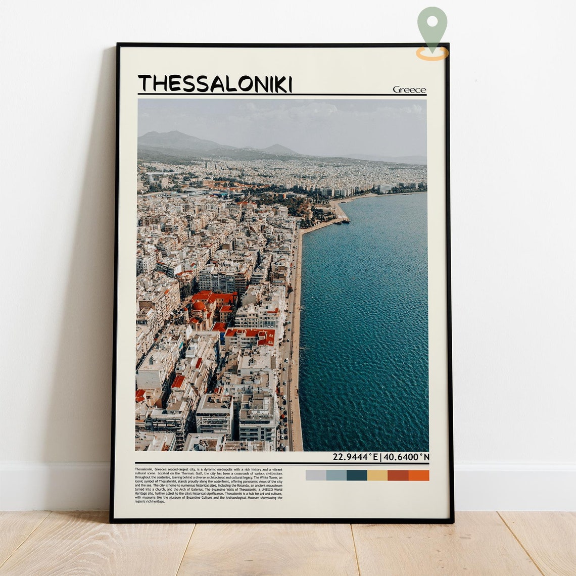 Thessaloniki Travel Print Thessaloniki Poster Greece Travel Print Greek Print Black And White Travel Poster Travel Art Travel Gift - Image 5