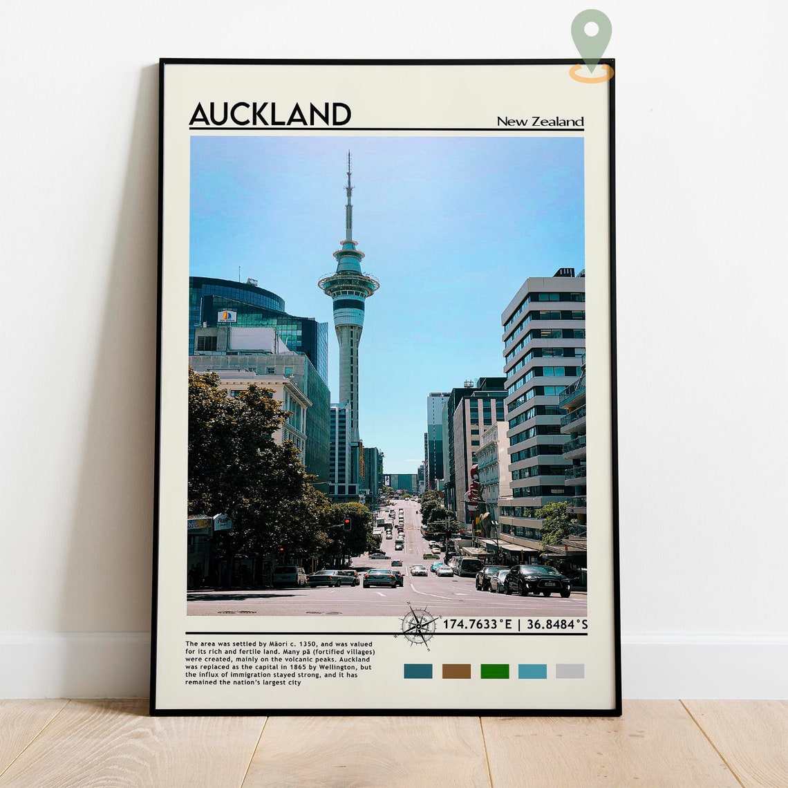 Auckland Print Vintage Poster Auckland Wall Art Auckland Poster Auckland Photo Auckland Poster Print Auckland Wall Decor New Zealand - Image 2