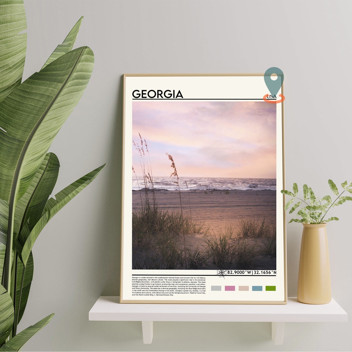 Georgia Print Georgia Wall Art Georgia Poster Georgia Photo Georgia Poster Print Georgia Wall Decor Georgia Travel Poster - Image 2