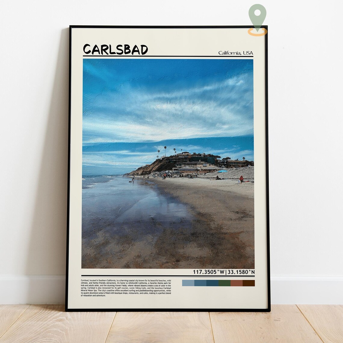 Carlsbad Print Carlsbad Wall Art Carlsbad Poster Carlsbad Photo Carlsbad Poster Print Carlsbad Travel Poster Carlsbad California - Image 3