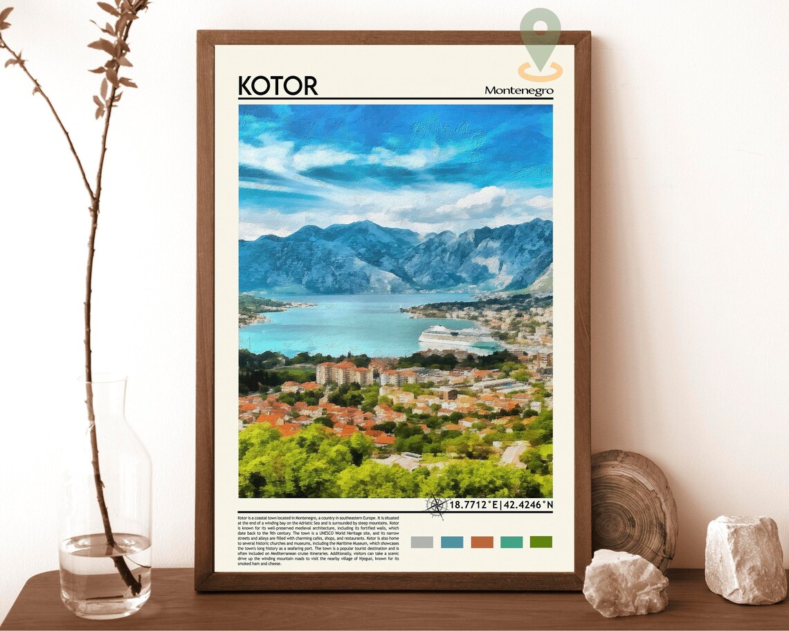 Kotor Print Kotor Poster Kotor Wall Art Kotor Travel Kotor Art Print Kotor Artwork Kotor Photo Kotor Montenegro Print Kotor City