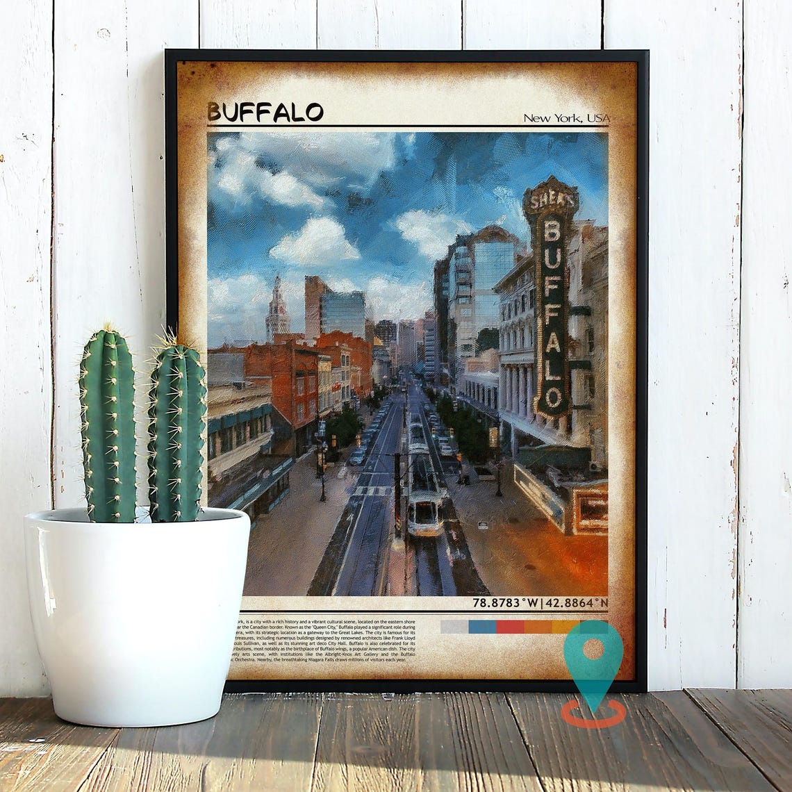 Buffalo New York Sheas Historic Theatre District Street Poster - Image 3