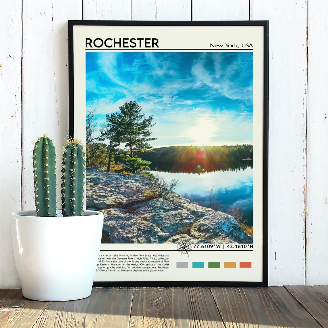 Rochester New York Lake Ontario Sunset Nature Photography Poster - Image 3