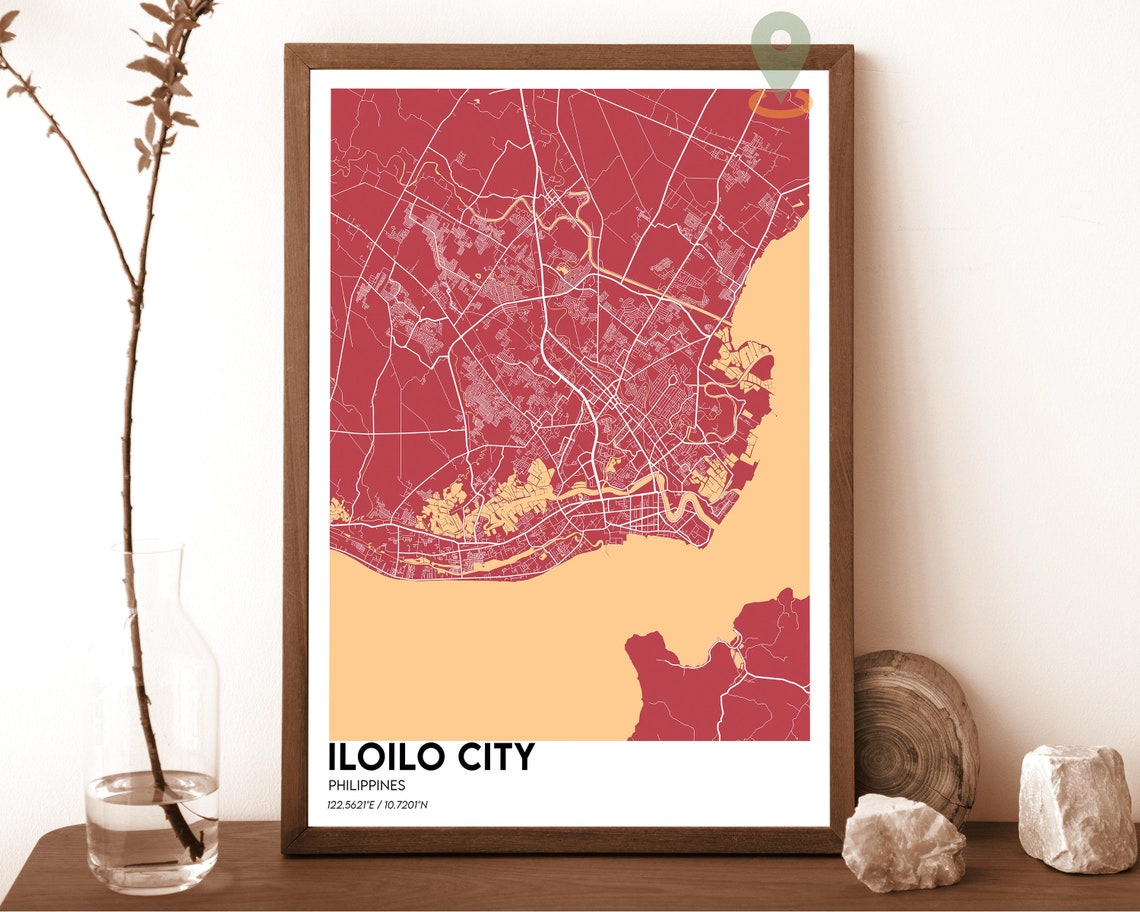 Iloilo City Map Iloilo City Map Print Iloilo City Personalized Map Iloilo City Wall Art Iloilo City Map Poster Iloilo City Philippines - Image 3