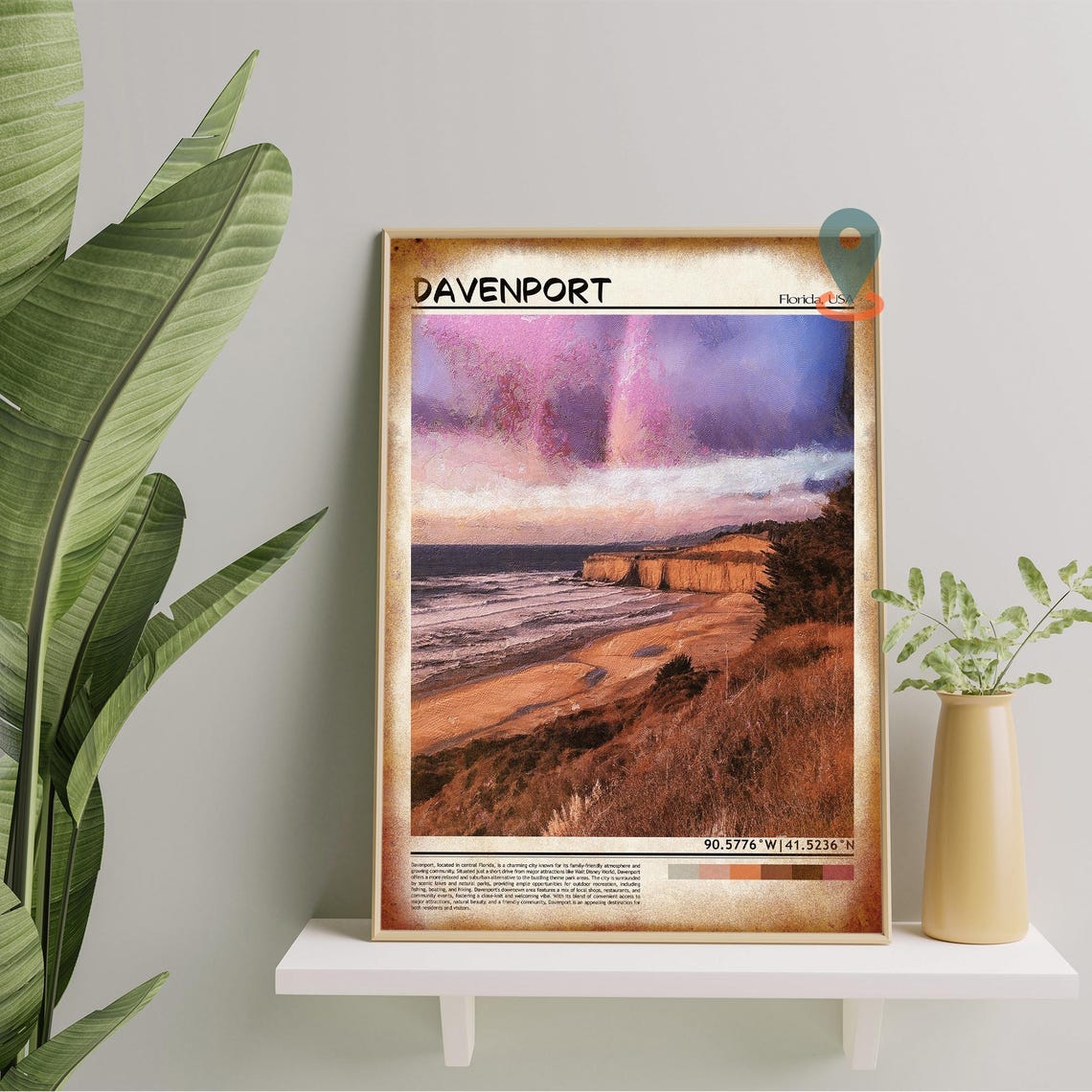 Davenport Print Davenport Wall Art Davenport Poster Davenport Photo Davenport Poster Print Davenport Travel Poster Davenport Iowa - Image 4