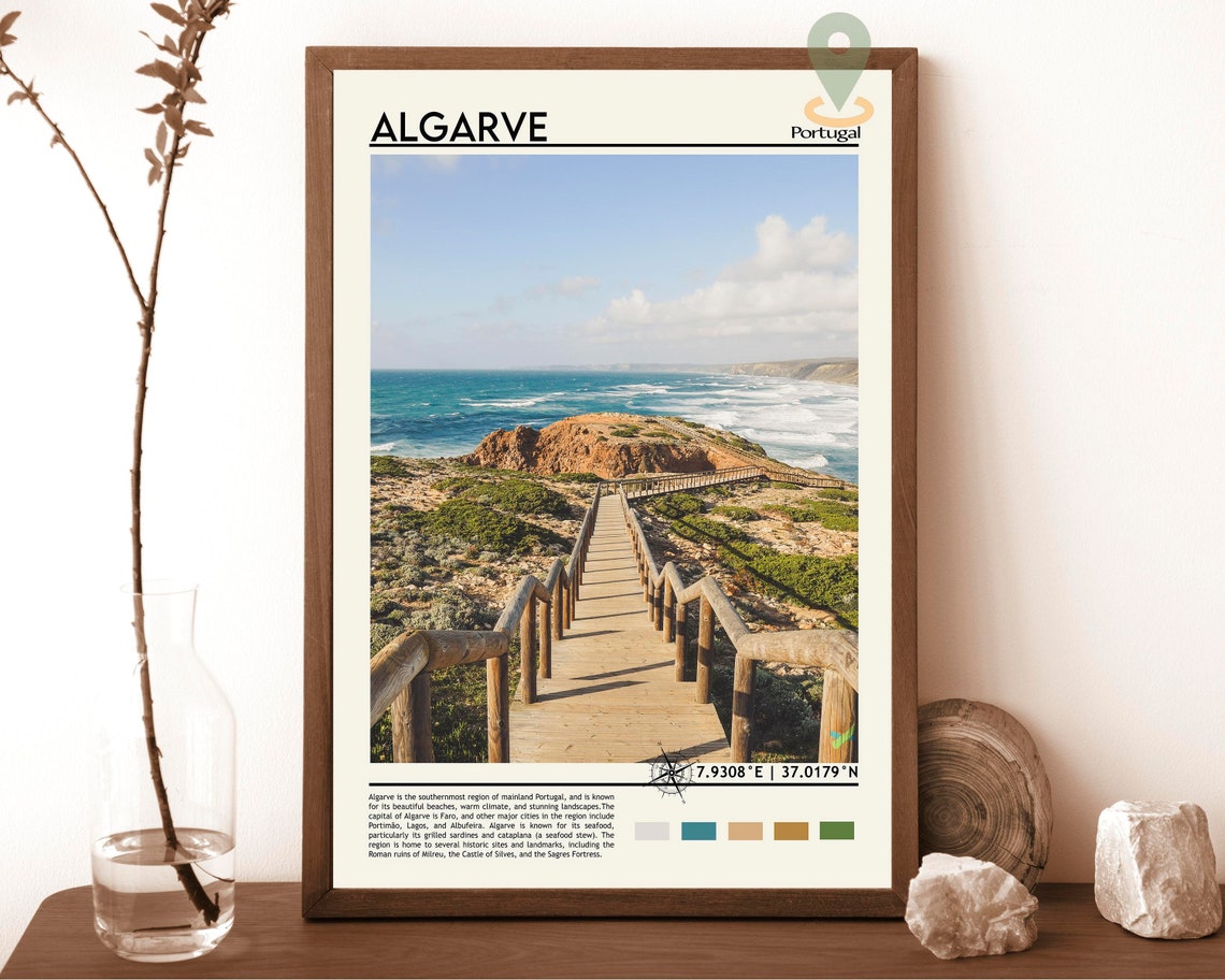 Algarve Print Algarve Art Algarve Poster Algarve Photo Algarve Poster Print Algarve Painting Portugal Poster Algarve Artwork