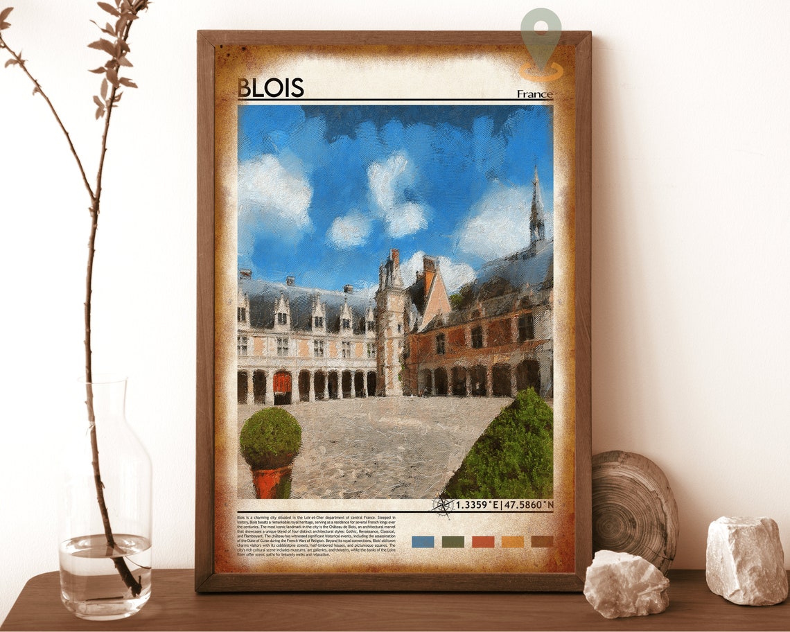 Blois Print Blois Poster Blois Wall Art Blois Travel Print Blois Art Print Blois Artwork Blois Photo France Print Blois France Art - Image 6