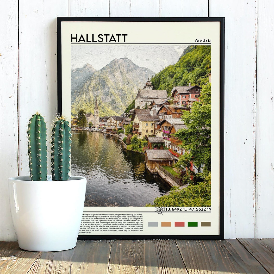 Hallstatt Austria Lakeside Village Alpine Travel Photo Poster - Image 5
