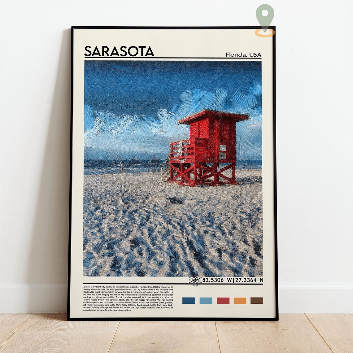 Sarasota Print Sarasota Poster Sarasota Wall Art Sarasota Travel Print Sarasota Art Print Sarasota Artwork Sarasota Photo Florida - Image 2