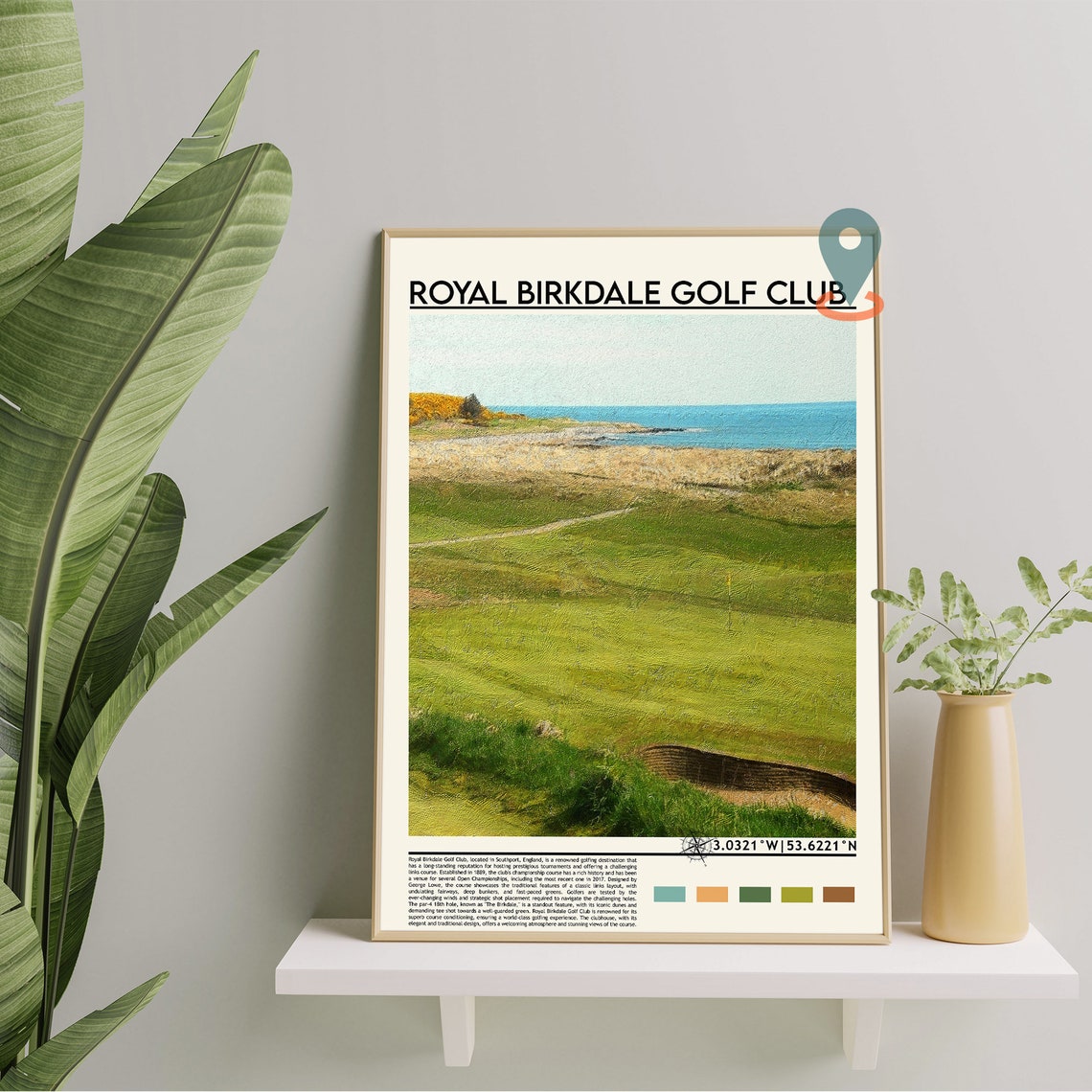 Royal Birkdale Golf Club Southport Coastal Links Fairway Poster - Image 2