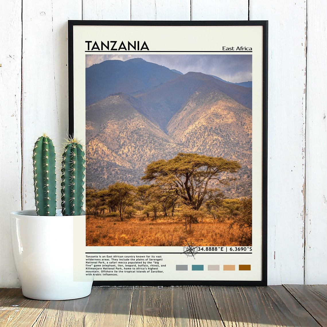 Tanzania Print Vintage Poster Tanzania Art Tanzania Poster Tanzania Photo Tanzania Poster Print Tanzania Wall Decor Travel Gift - Image 2