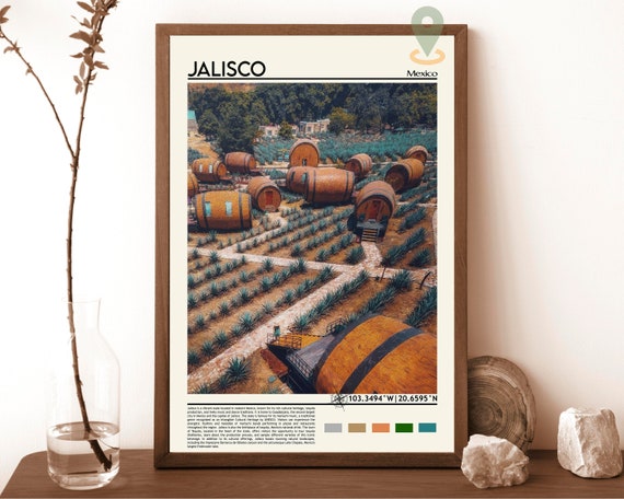 Jalisco Print Jalisco Poster Jalisco Wall Art Jalisco Travel Jalisco Art Print Jalisco Artwork Jalisco Photo Jalisco Mexico Print