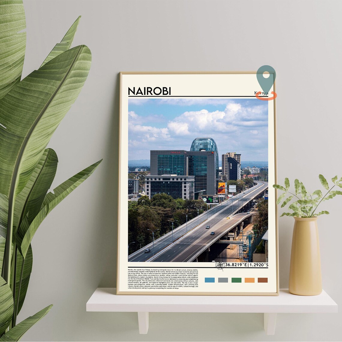 Nairobi Kenya Skyline Highway Cityscape Photography Travel Poster - Image 5