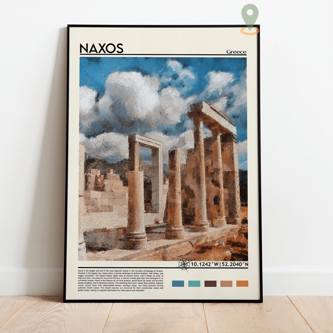 Naxos Print Naxos Poster Naxos Wall Art Naxos Travel Print Naxos Art Print Naxos Artwork Naxos Photo Greece Print Naxos Greece Gift - Image 2