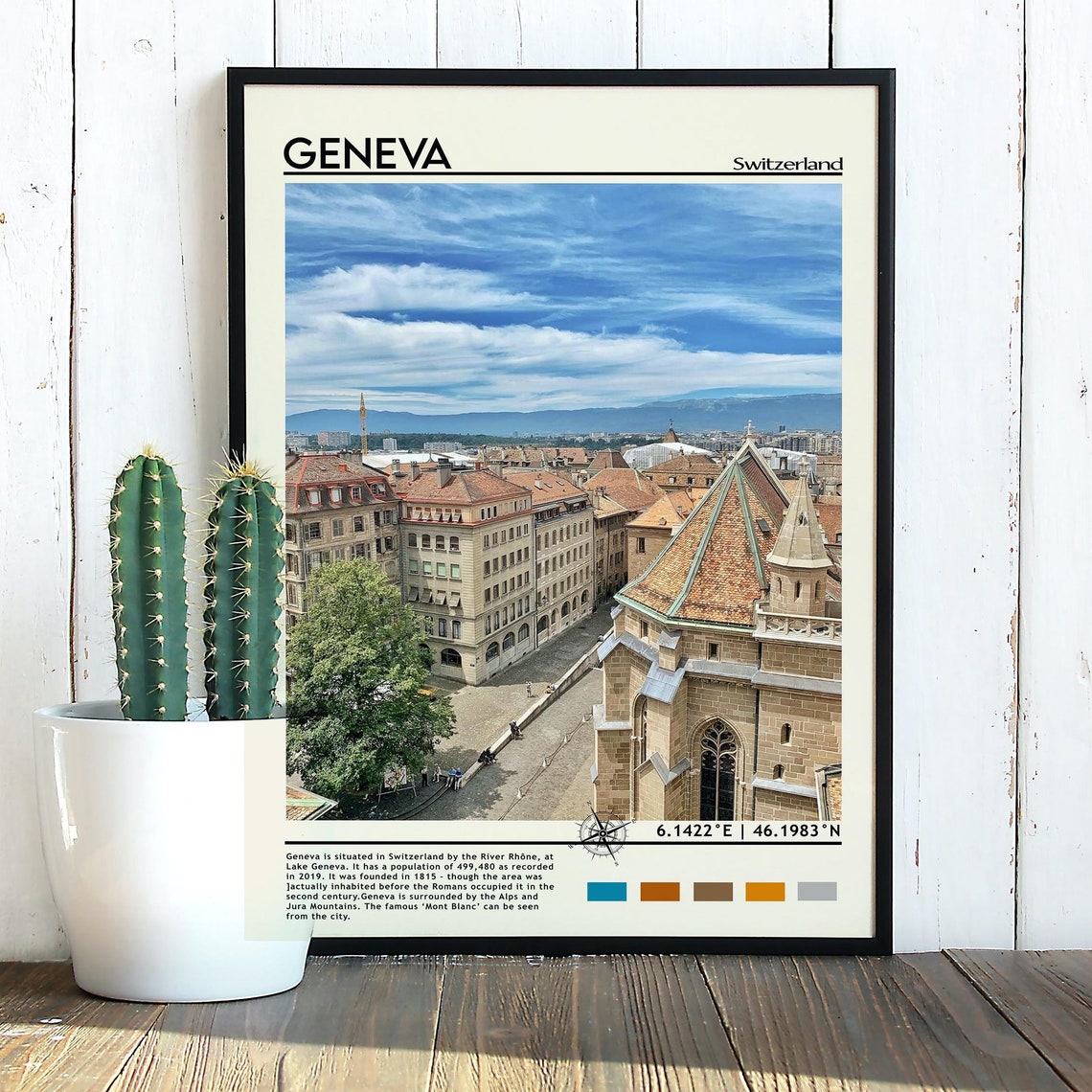 Geneva Print Geneva Art Geneva Poster Geneva Photo Geneva Poster Print Geneva Painting Switzerland Travel Poster Geneva City Gift - Image 3