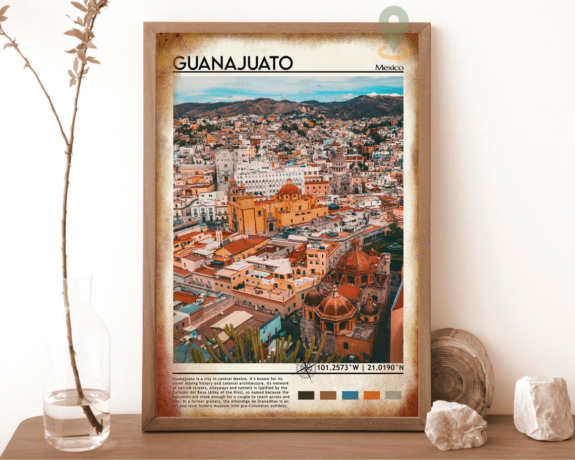 Guanajuato Print Vintage Poster Guanajuato Art Guanajuato Poster Guanajuato Photo Guanajuato Poster Print Mexico Poster Travel Gift - Image 6