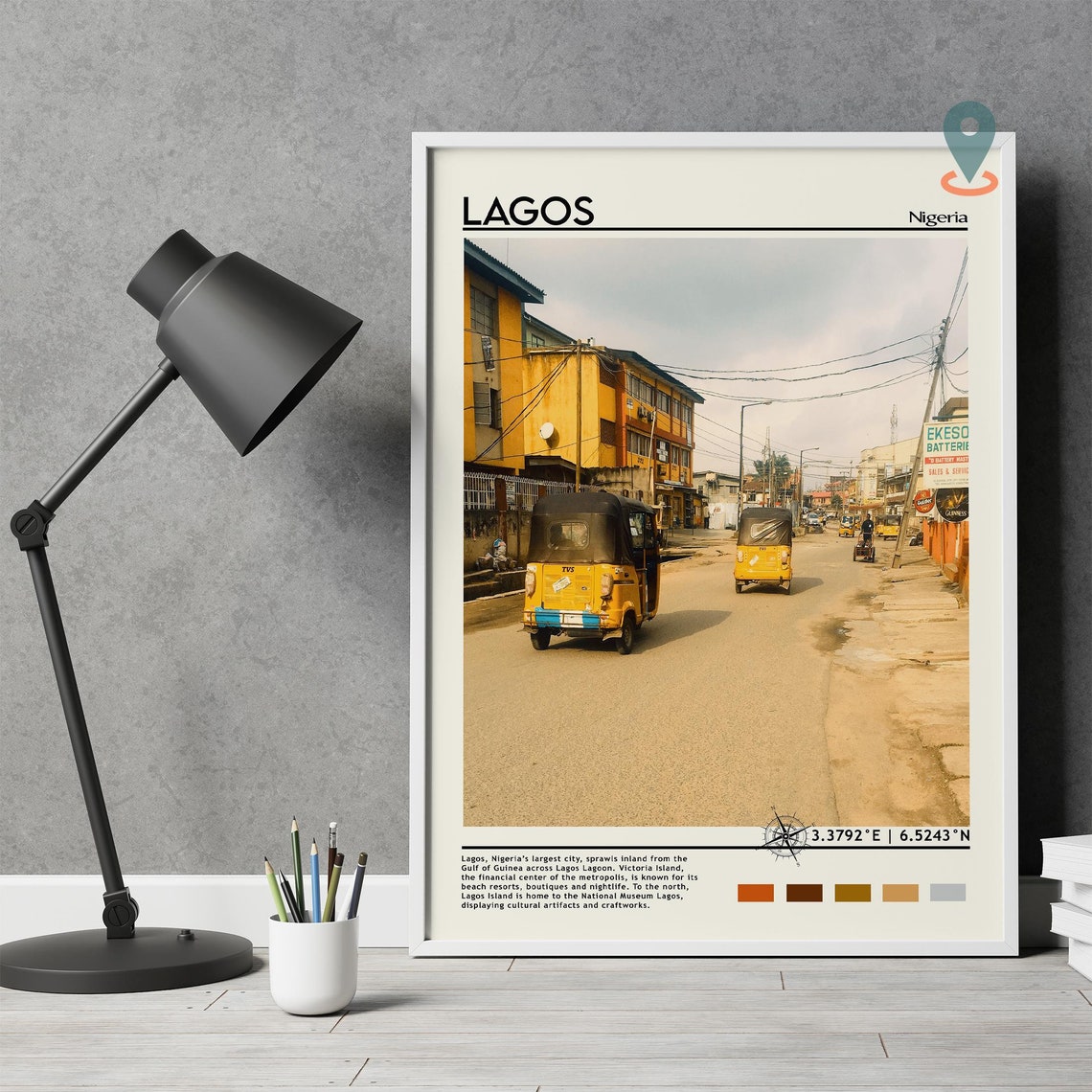 Lagos Print Vintage Lagos Poster Lagos Art Lagos Poster Lagos Photo Lagos Poster Print Lagos Painting Nigeria Poster Travel Gift - Image 4