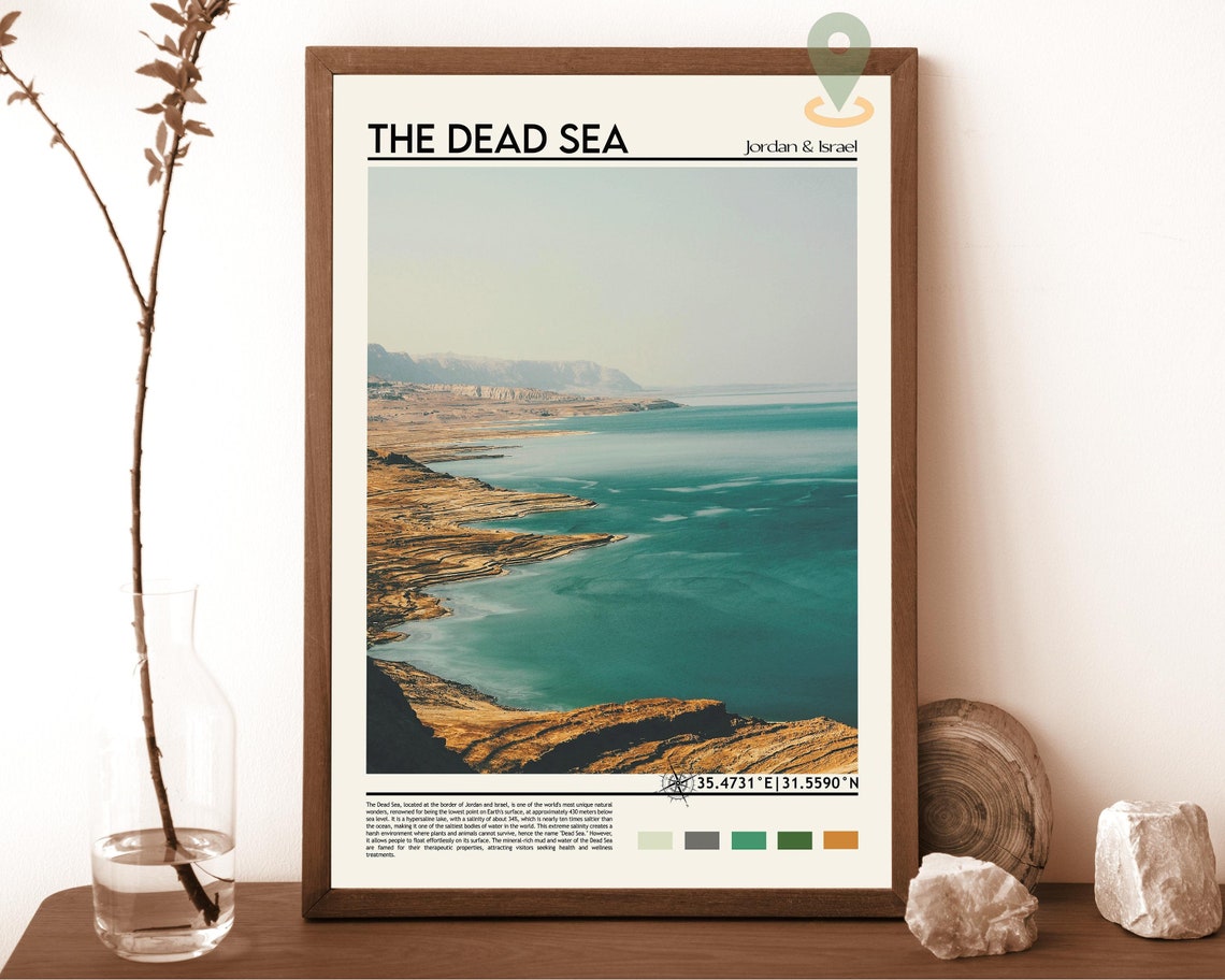 Dead Sea Print Dead Sea Wall Art Dead Sea Poster Dead Sea Photo Dead Sea Poster Print Dead Sea Wall Dcor Dead Sea Travel Poster