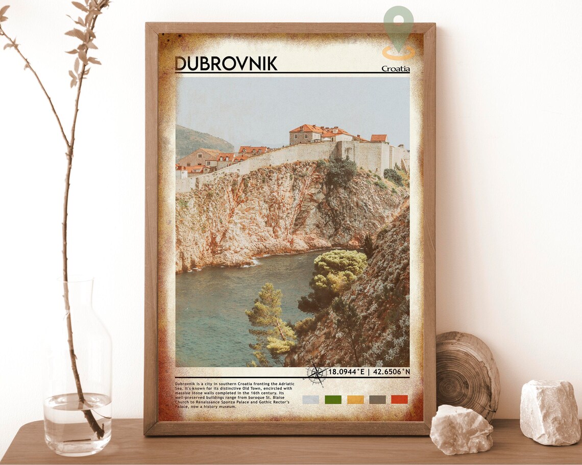 Dubrovnik Print Vintage Poster Dubrovnik Art Dubrovnik Poster Dubrovnik Photo Dubrovnik Poster Print Croatia Poster Travel Gift - Image 6