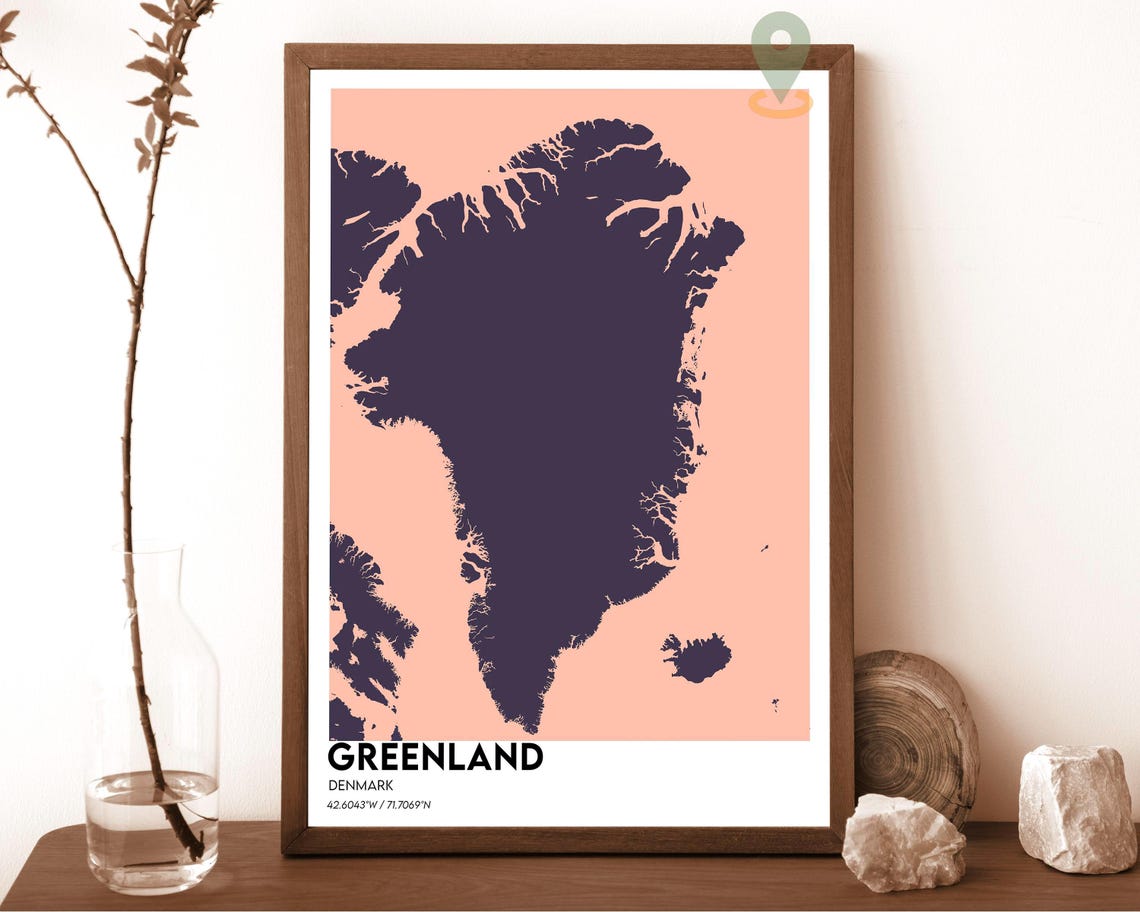 Greenland Map Greenland Map Print Greenland Wall Art Greenland Travel Poster Greenland Poster Greenland Photo Greenland Denmark - Image 5