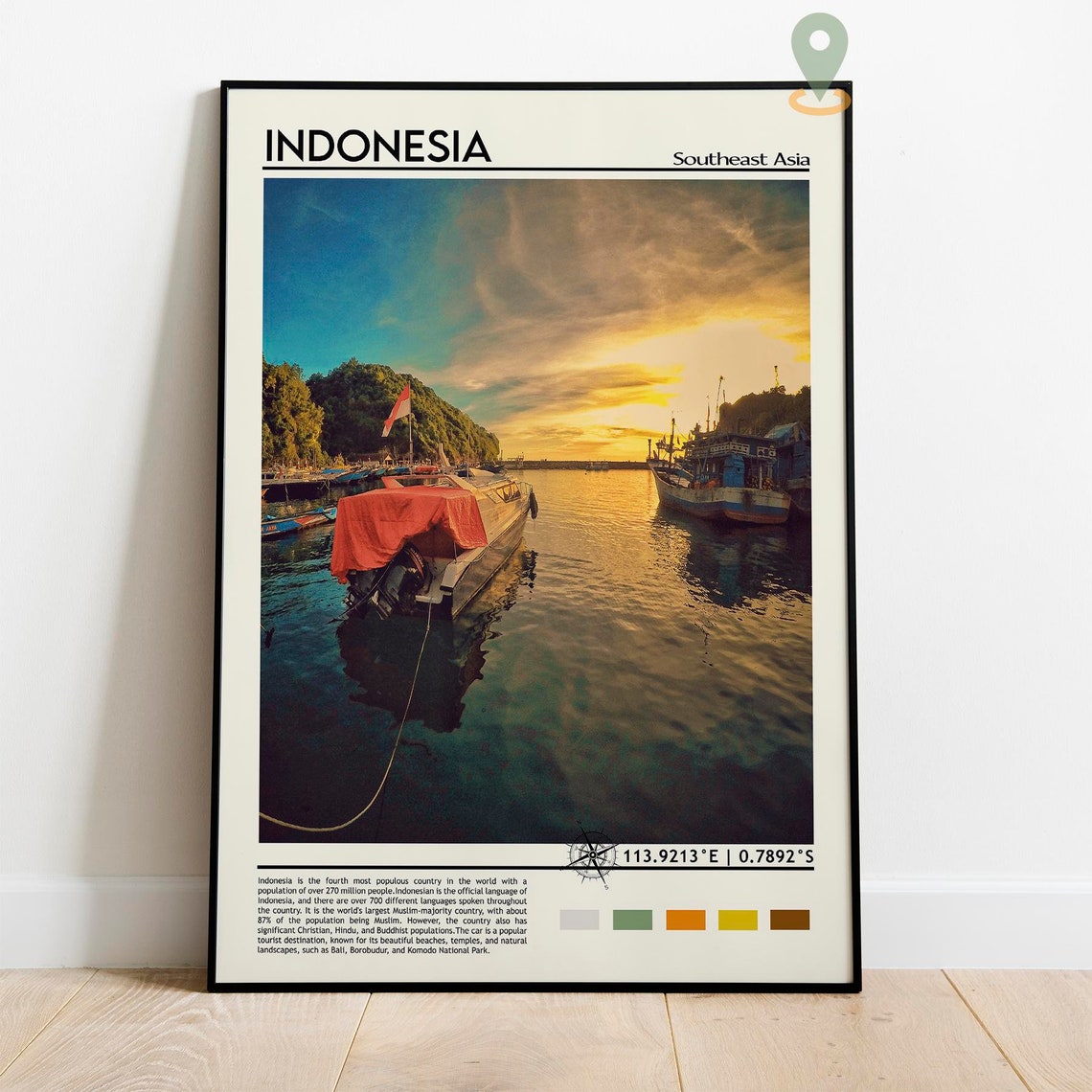 Indonesia Print Indonesia Art Indonesia Poster Indonesia Photo Indonesia Poster Print Indonesia Painting Jakarta Poster Jakarta City - Image 2