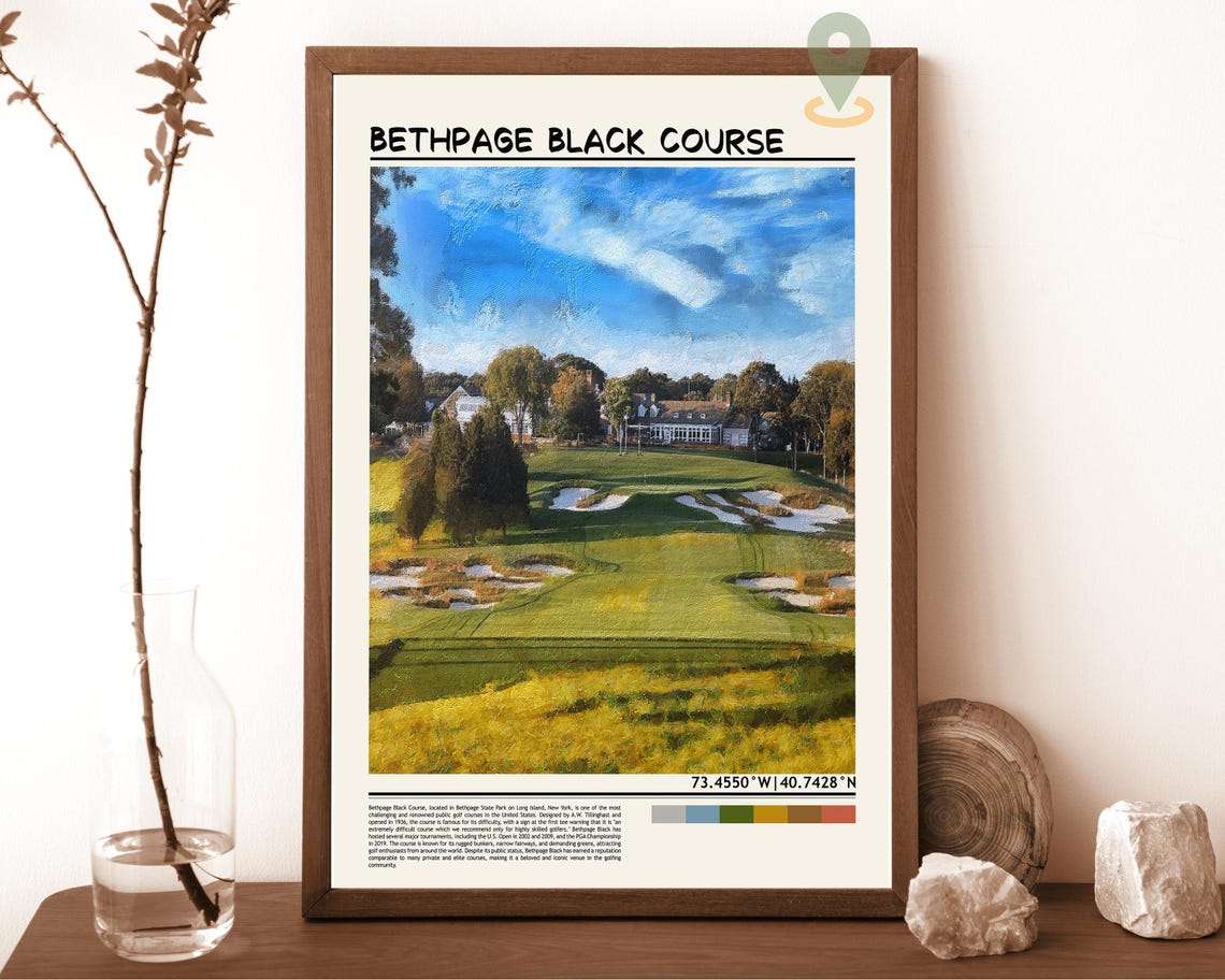 Bethpage Black Course Long Island Golf Championship Fairway Poster