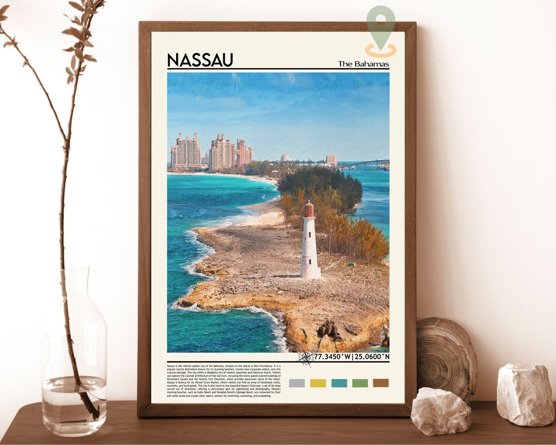 Nassau Print Nassau Poster Nassau Wall Art Nassau Travel Nassau Art Print Nassau Artwork Nassau Photo Nassau Bahamas Print