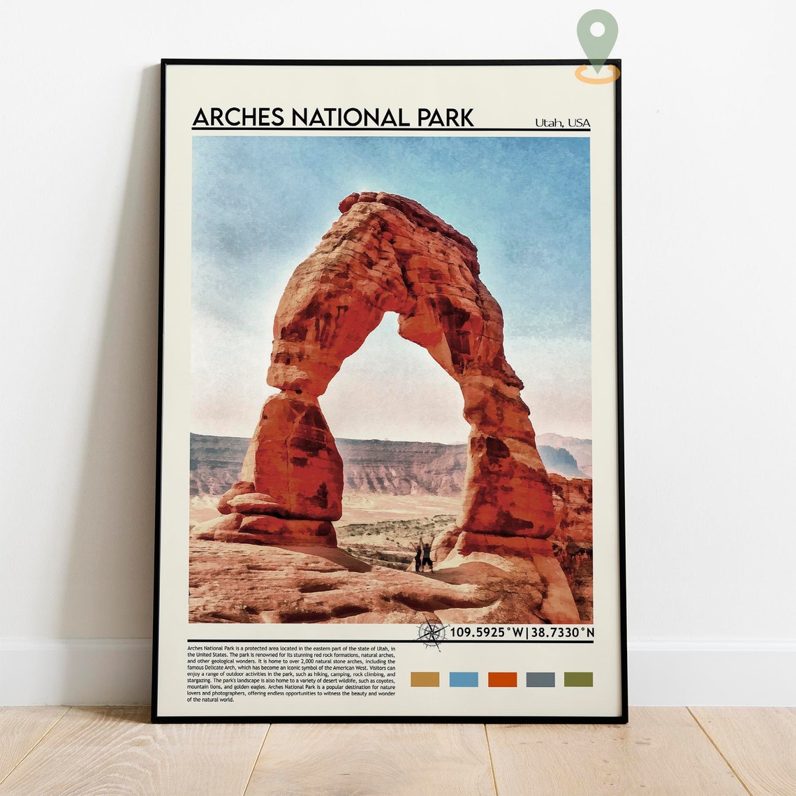 Arches National Park Utah Delicate Arch Red Rock Desert Poster - Image 3