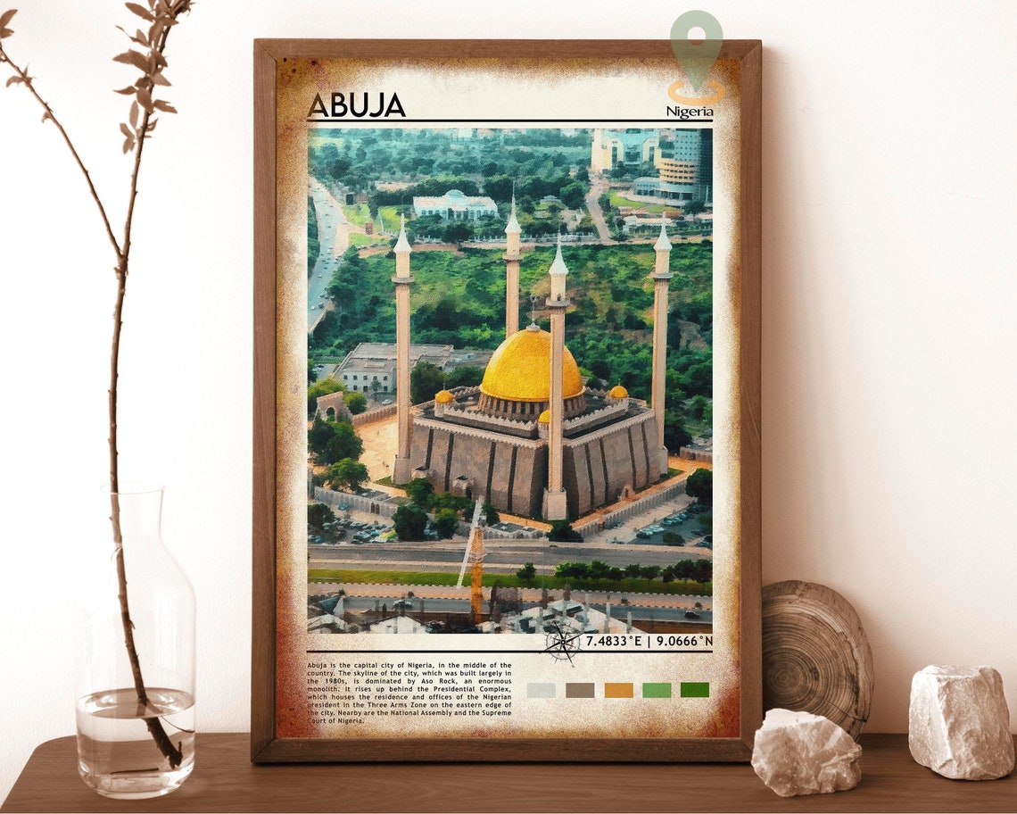 Abuja Print Abuja Art Abuja Poster Abuja Photo Abuja Poster Print Abuja Painting Nigeria Poster Abuja Art Work Abuja City Nigeria - Image 6