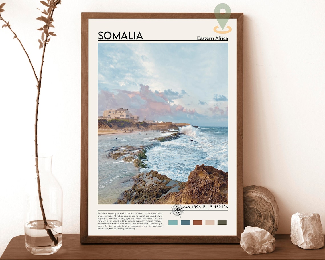 Somalia Print Somalia Art Somalia Poster Somalia Photo Somalia Poster Print Somalia Painting Mogadishu Travel Poster Somalia Artwork