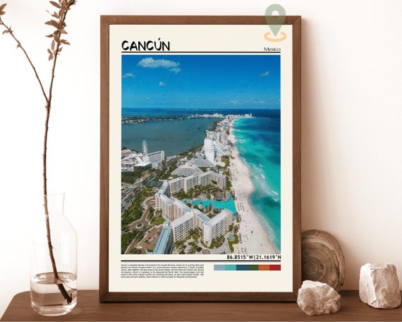 Cancun Print Cancun Wall Art Cancun Poster Cancun Photo Cancun Poster Print Cancun Travel Poster Cancun Mexico
