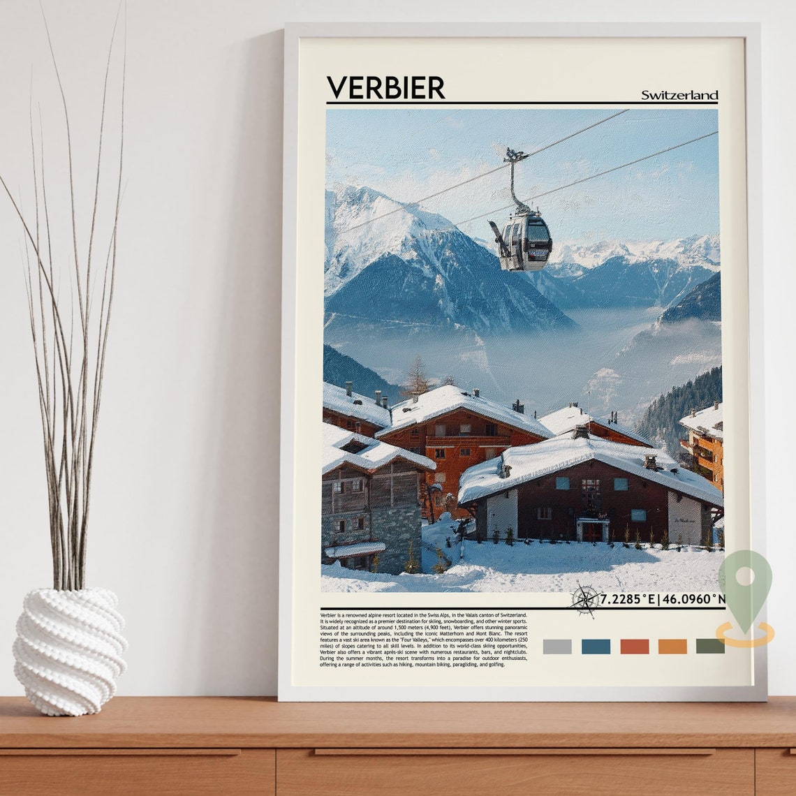 Verbier Print Verbier Poster Verbier Wall Art Verbier Travel Verbier Art Print Verbier Artwork Verbier Photo Switzerland Print - Image 3
