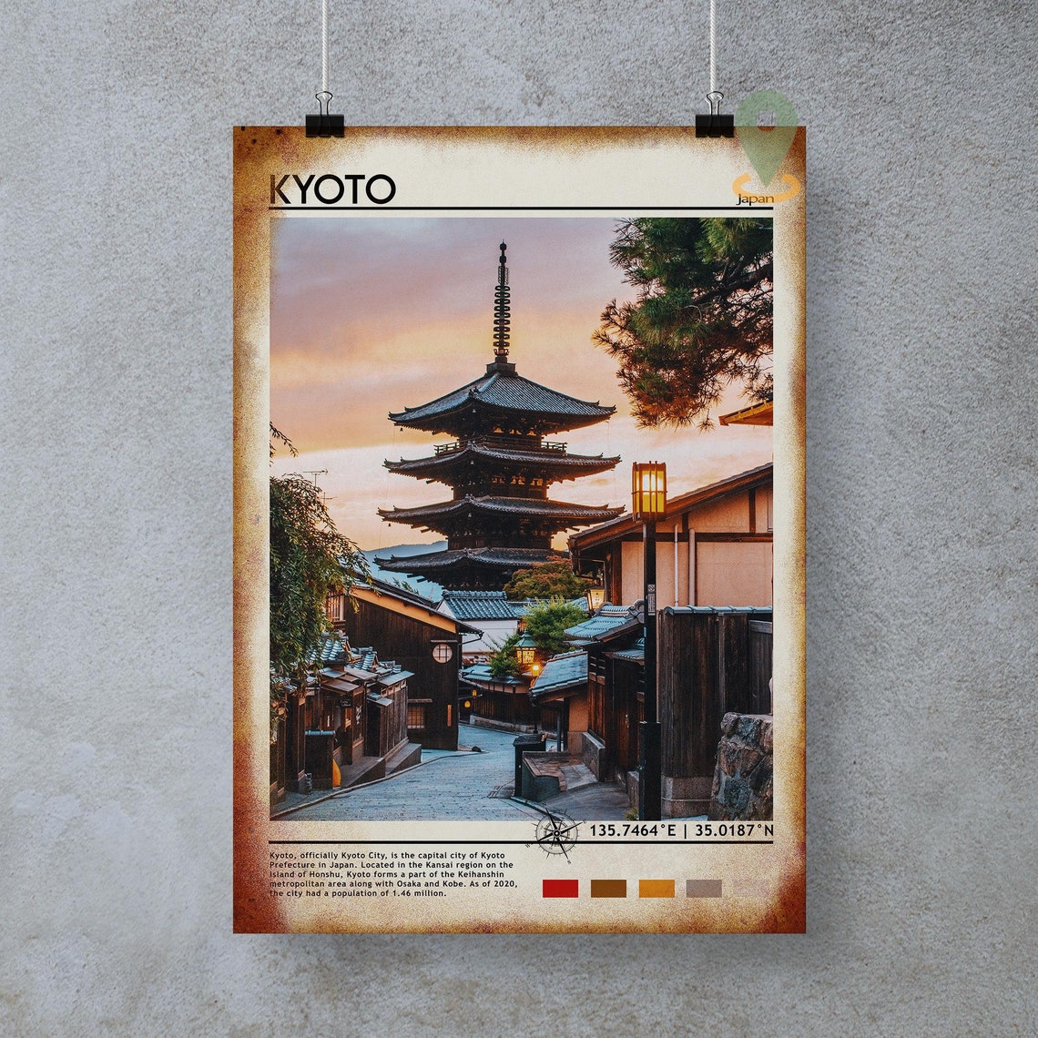 Kyoto Print Vintage Poster Kyoto Wall Art Kyoto Poster Kyoto Photo Kyoto Poster Print Kyoto Wall Decor Japan - Image 4