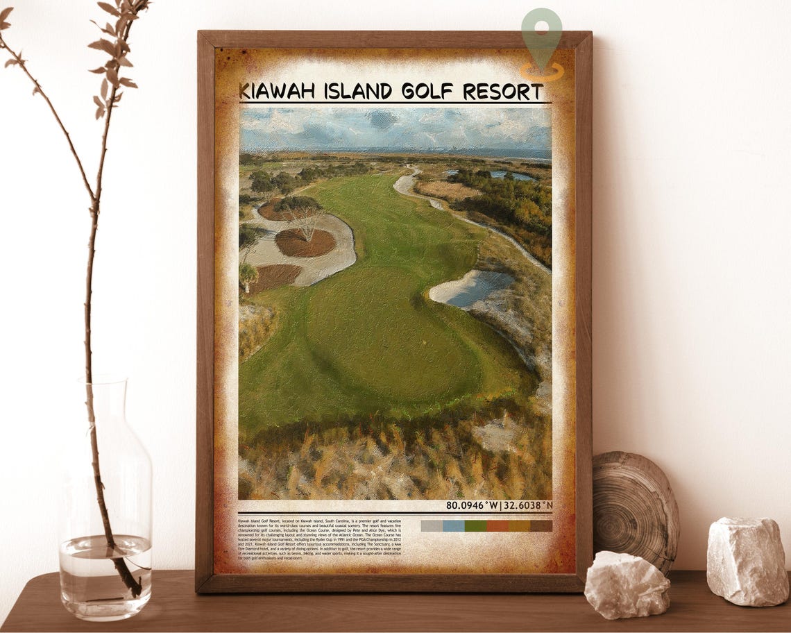 Kiawah Island Golf Club Travel Print Wall Art Kiawah Island Golf Club Wall Hanging Home Dcor Kiawah Island Art Gift Art Lovers Golf Art - Image 6