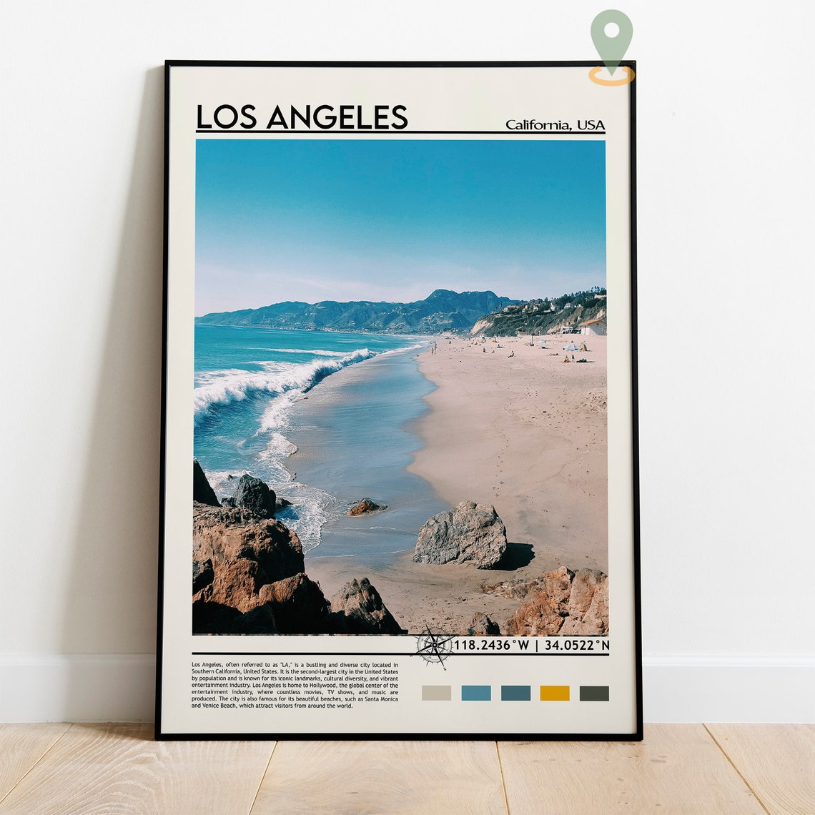 Los Angeles Print Los Angeles Poster Los Angeles Wall Art Los Angeles Travel Los Angeles Art Print Los Angeles Art California Print - Image 5