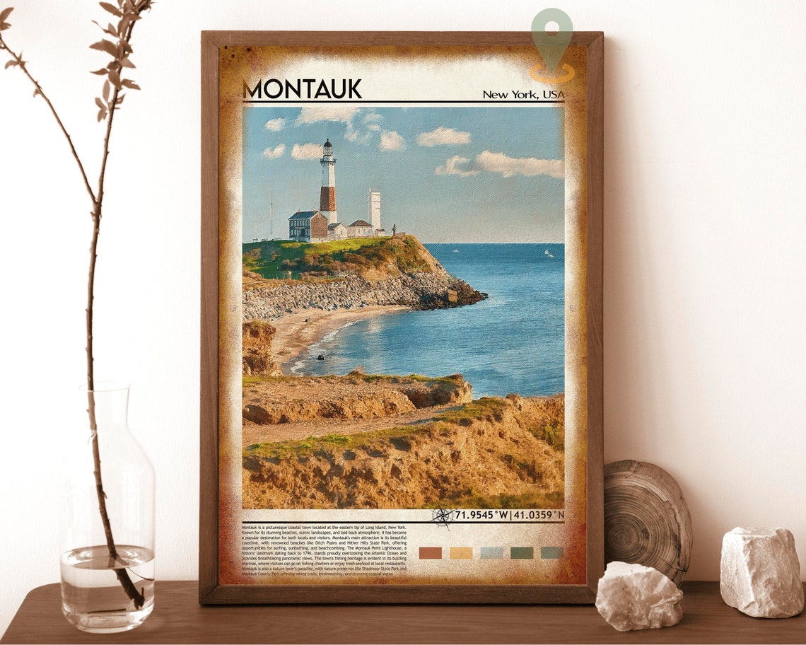 Montauk Print Montauk Poster Montauk Wall Art Montauk Travel Montauk Art Print Montauk Artwork Montauk Photo Montauk New York Print - Image 6