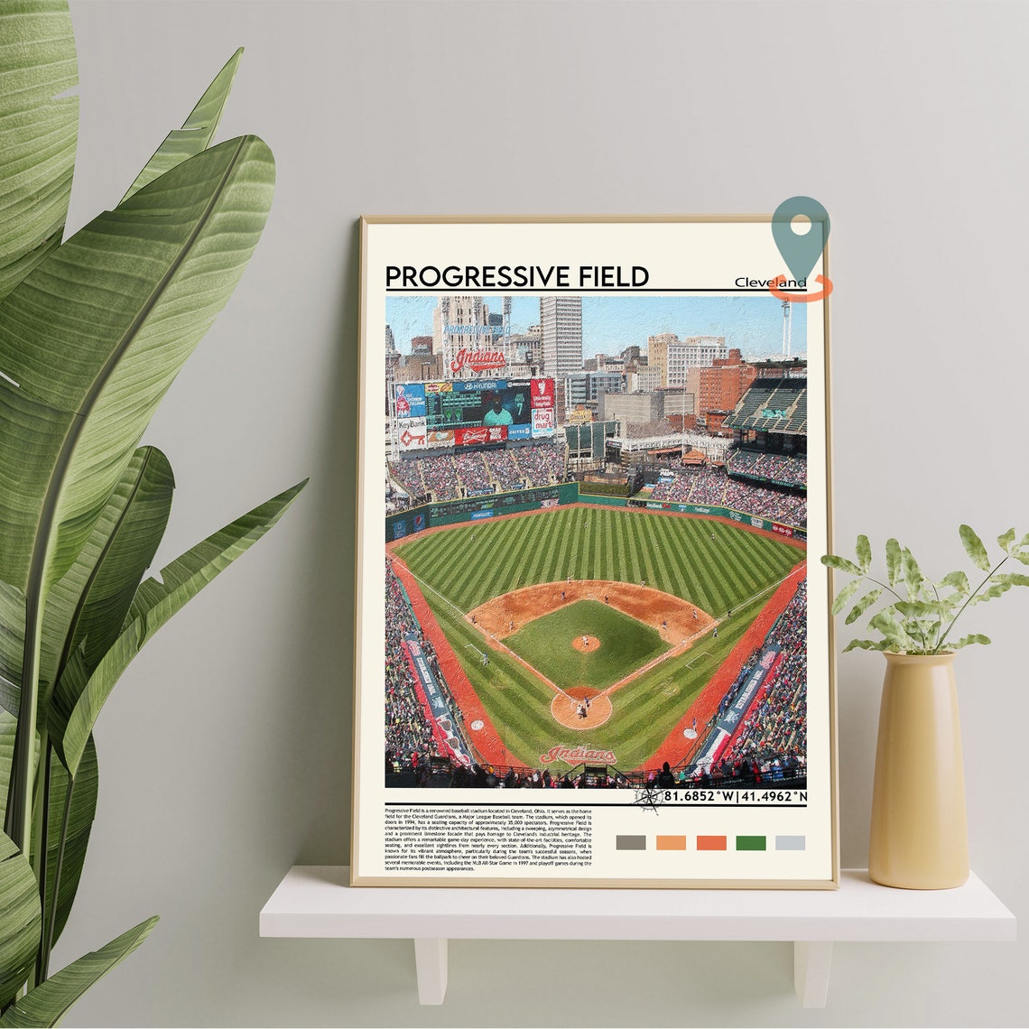 Progressive Field Cleveland Baseball Stadium Game Day Poster - Image 3