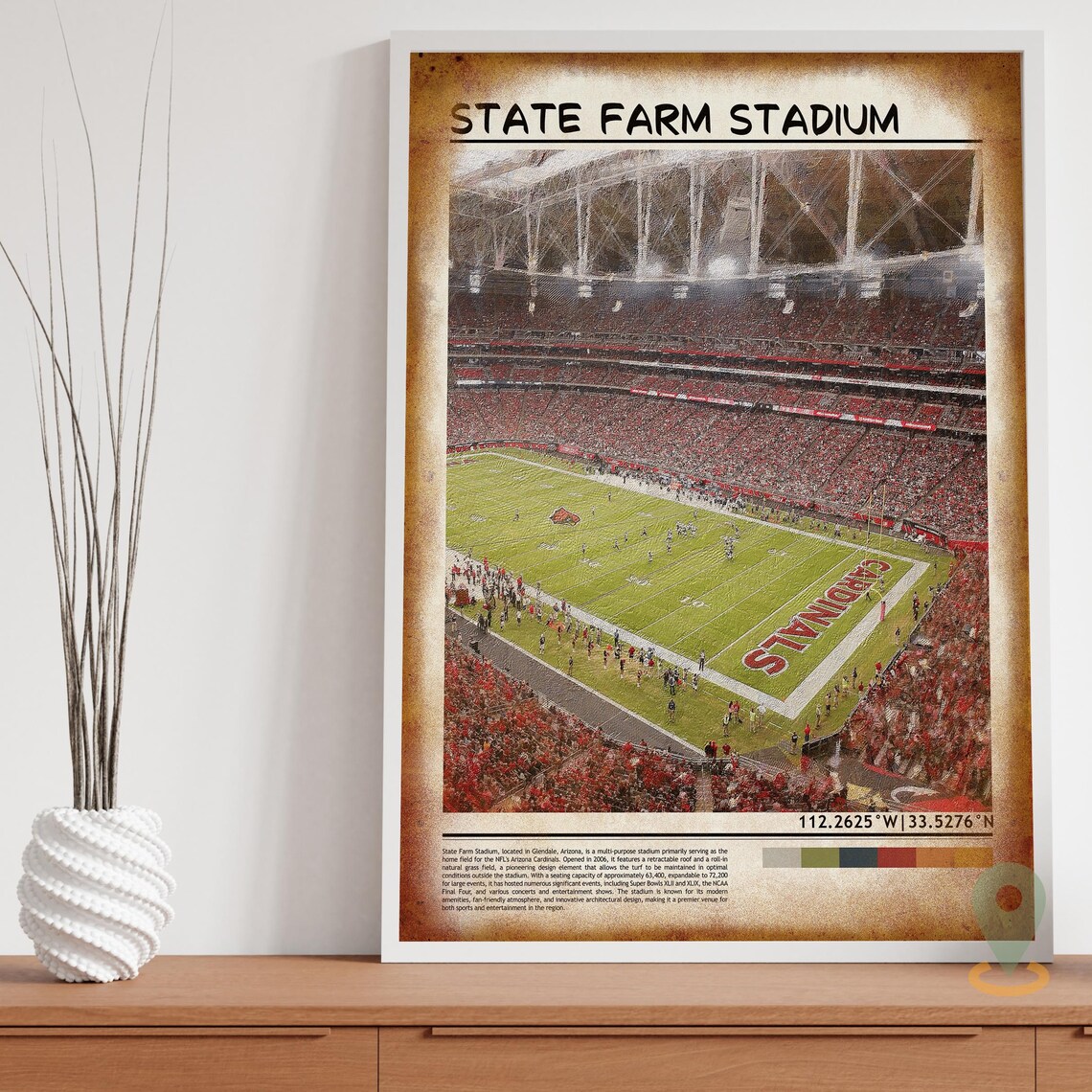State Farm Stadium Arizona Cardinals Football Game Day Poster - Image 3