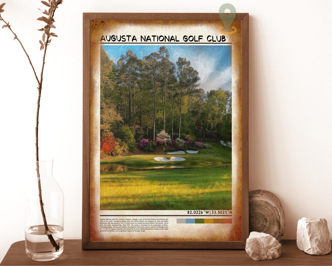Augusta National Golf Club Azalea Flower Golf Course Poster Art - Image 6