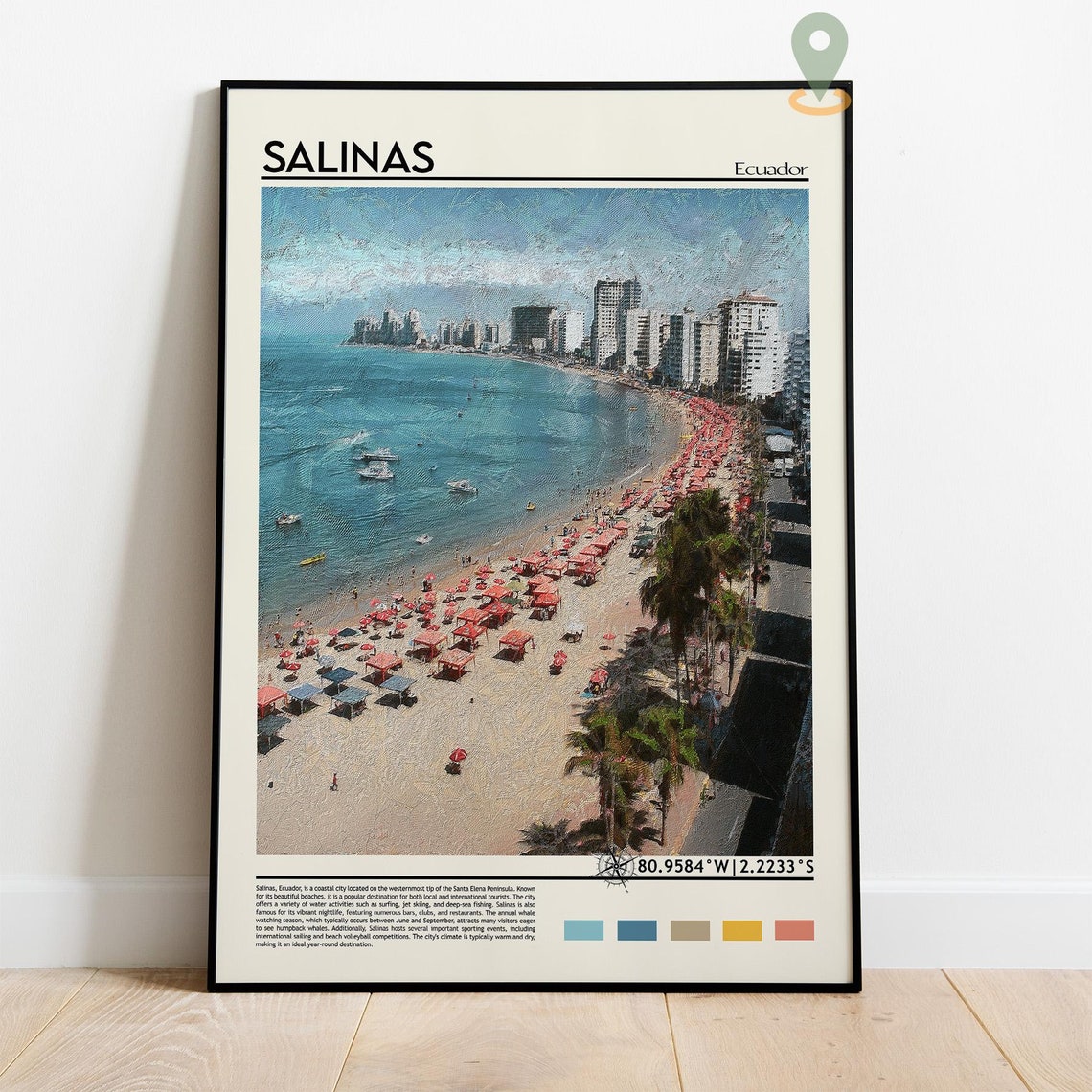 Salinas Print Salinas Wall Art Salinas Poster Salinas Photo Salinas Poster Print Salinas Wall Dcor Salinas Ecuador Poster - Image 4