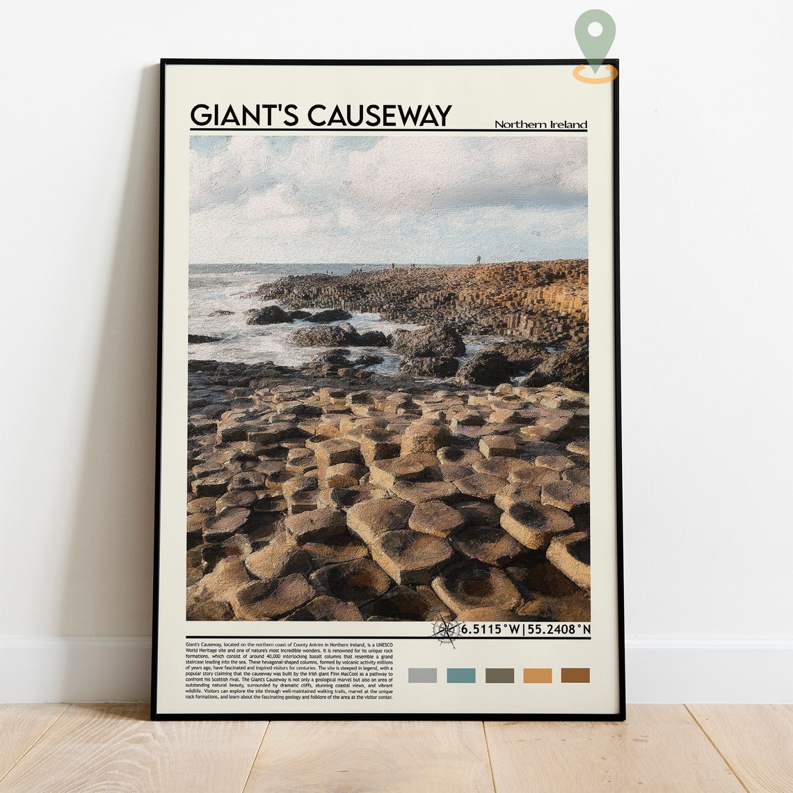 Giants Causeway Northern Ireland Basalt Columns Coast Poster - Image 2
