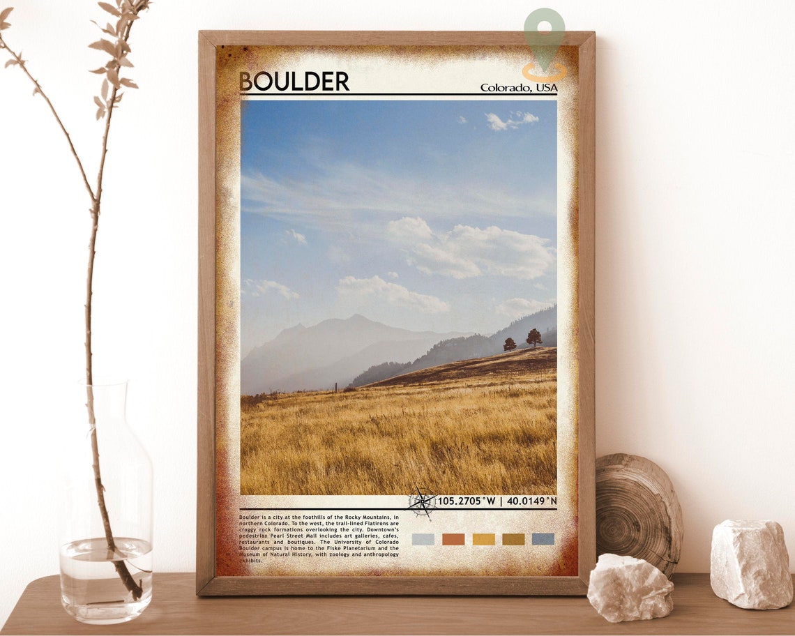 Boulder Colorado Golden Foothills Rocky Mountains View Poster - Image 6