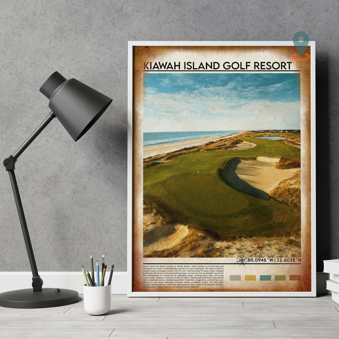 Kiawah Island Golf Resort Ocean Course Aerial Fairway View Poster - Image 4