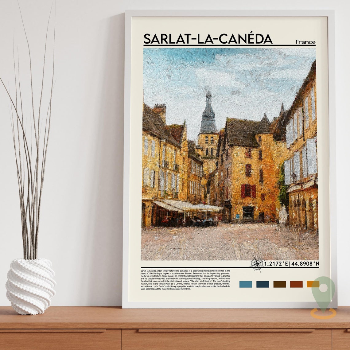 Sarlat La Canda Print Sarlat La Canda Wall Art Sarlat La Canda Poster Sarlat La Canda Photo Sarlat La Canda Travel France Poster - Image 2