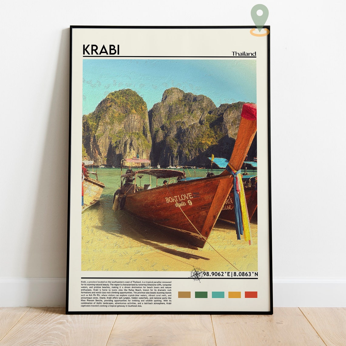 Krabi Print Krabi Poster Krabi Wall Art Krabi Travel Krabi Art Print Krabi Artwork Krabi Photo Krabi Thailand Print Krabi Home Decor - Image 5