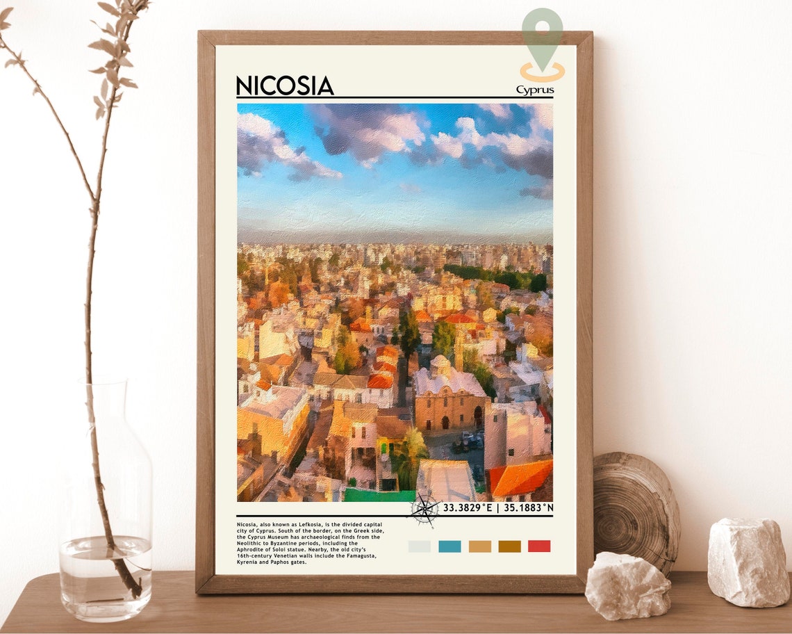 Nicosia Travel Print Vintage Poster Nicosia Art Nicosia Poster Nicosia Photo Nicosia Poster Print Nicosia Wall Art Cyprus Poster