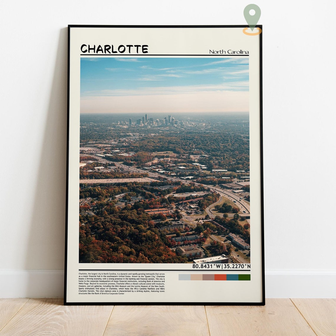 Charlotte Print Charlotte Wall Art Charlotte Poster Charlotte Photo Charlotte Poster Print Charlotte City Charlotte North Carolina - Image 2