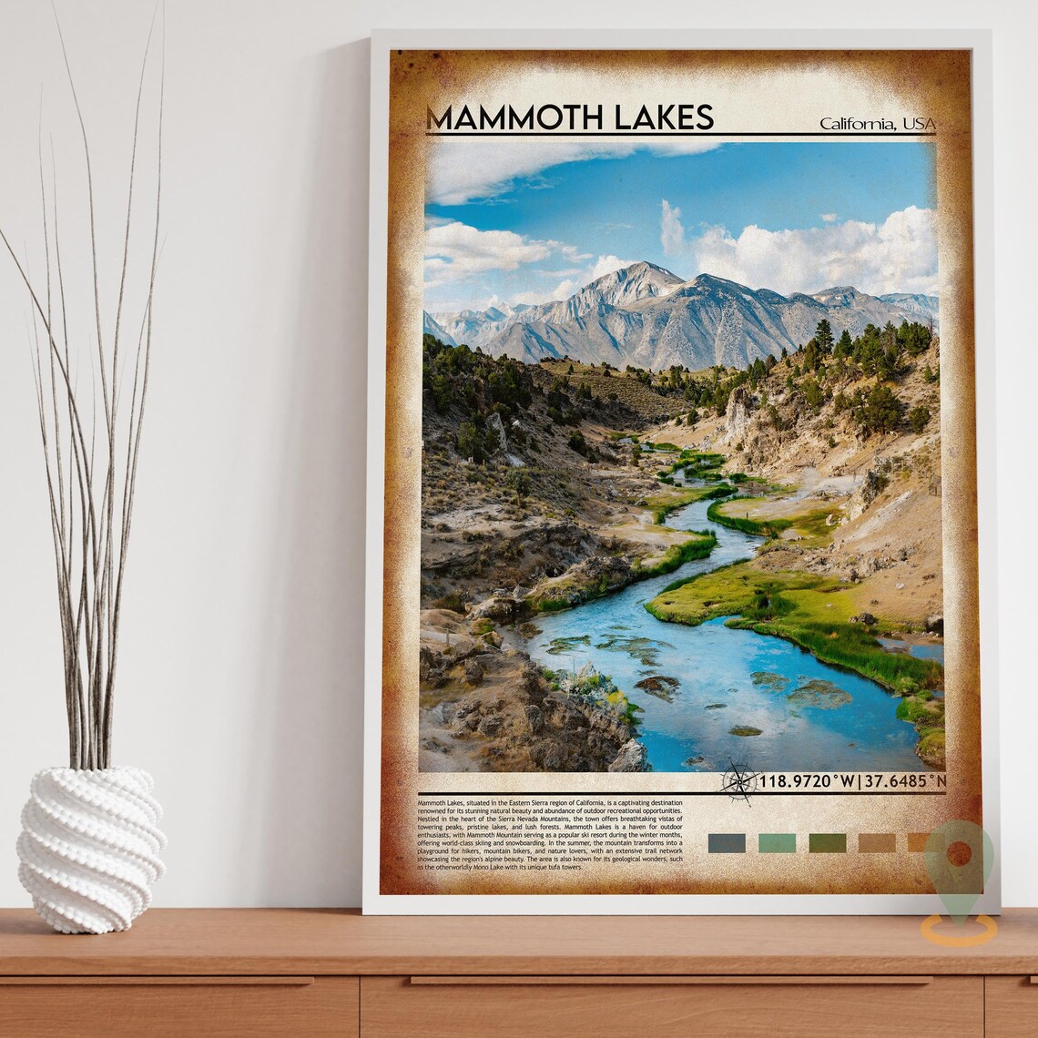 Mammoth Lakes California Sierra Creek Mountain View Photo Poster - Image 3